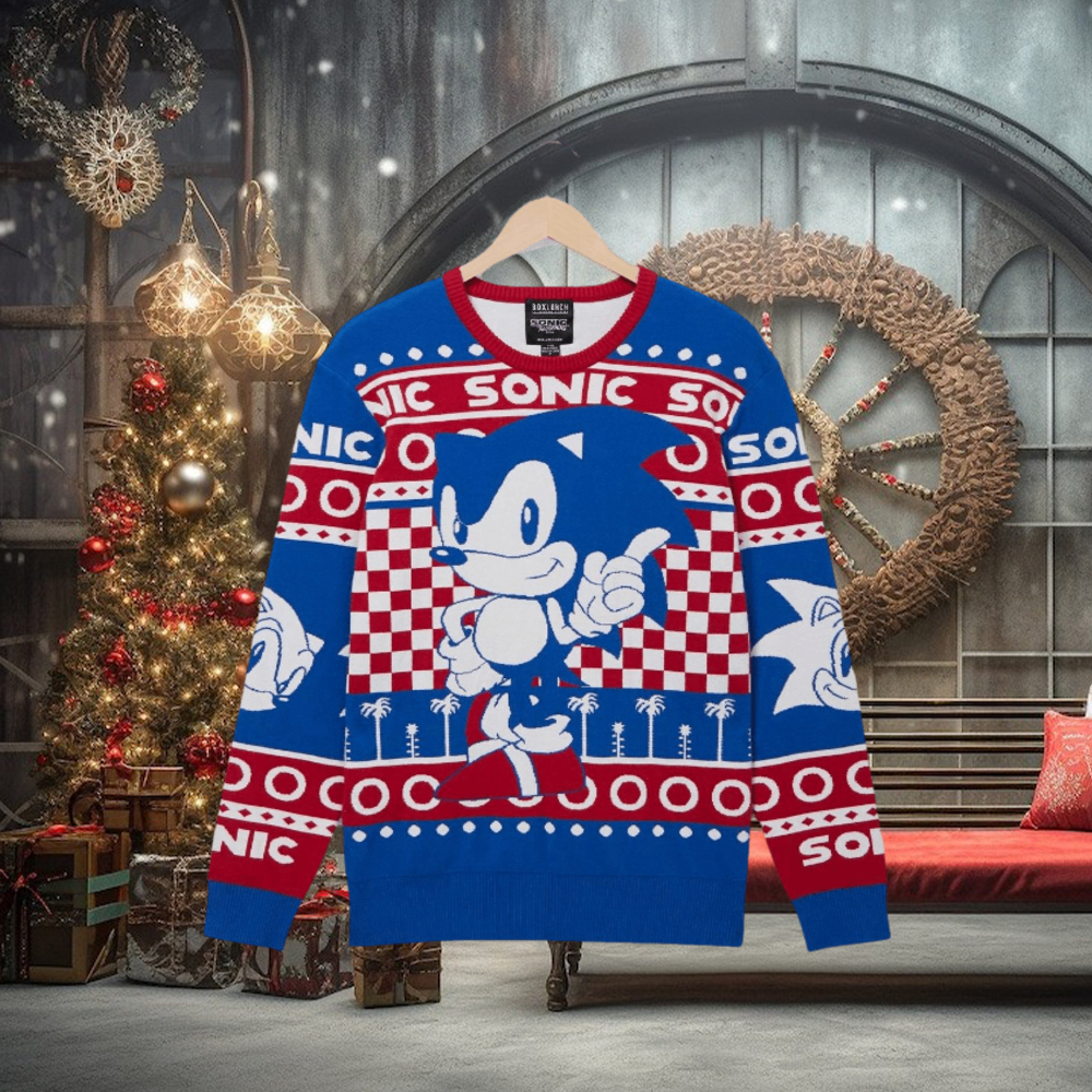 Sonic the Hedgehog Tonal Portrait Holiday Sweater, hoodie, sweater ...