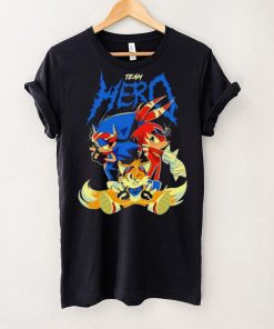 Sonic the Hedgehog cartoon team hero characters shirt