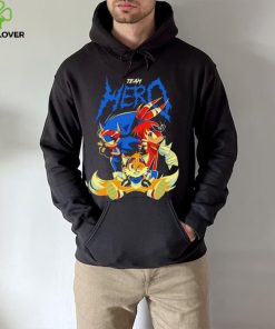 Sonic the Hedgehog cartoon team hero characters shirt