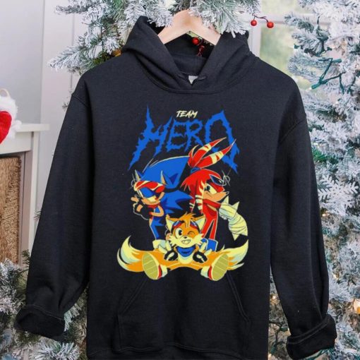 Sonic the Hedgehog cartoon team hero characters shirt