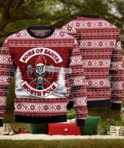 Sons Of Santa North Pole Red Crazy Sweaters For Christmas