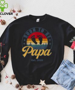 Soon To Be Papa Est 2022 Men Retro First Time Dad Papa T Shirt