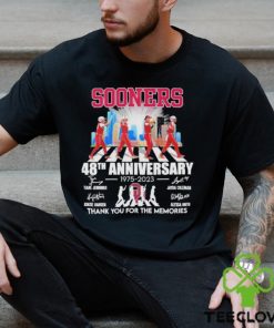 Sooners 48th Anniversary 1975–2023 Thank You For The Memories signatures Shirt