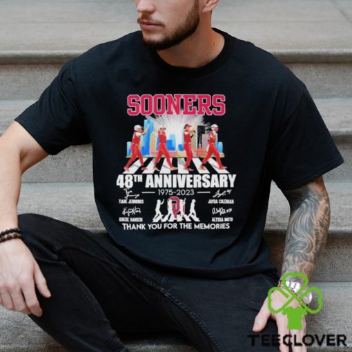 Sooners 48th Anniversary 1975–2023 Thank You For The Memories signatures Shirt