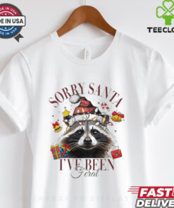 Sorry Santa I’ve been feral raccoon Christmas sweatshirt