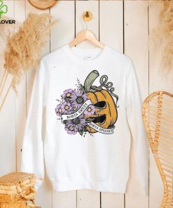 Sorta Sweet Sorta Spooky Floral Pumpkin Spooky Season T Shirt
