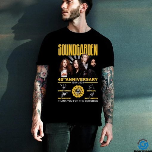 Soundgarden 40th Anniversary 1984 2024 Thank You For The Memories T Shirt