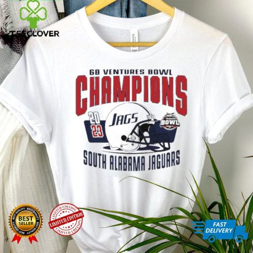 South Alabama Jaguars 2023 football 68 Ventures Bowl Champions helmet hoodie, sweater, longsleeve, shirt v-neck, t-shirt