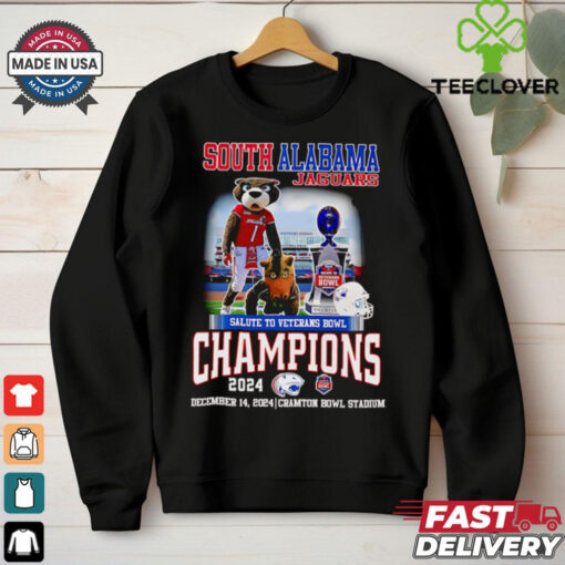 South Alabama Jaguars Salute to Veterans Bowl Champions 2024 mascot shirt