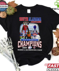 South Alabama Jaguars Salute to Veterans Bowl Champions 2024 mascot shirt