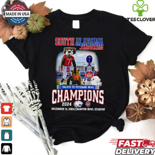 South Alabama Jaguars Salute to Veterans Bowl Champions 2024 mascot shirt