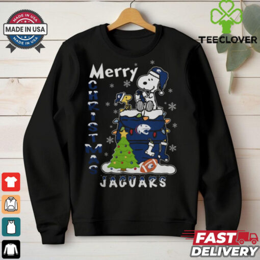 South Alabama Jaguars Snoopy And Woodstock Merry Christmas Shirt