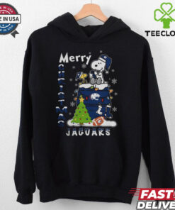 South Alabama Jaguars Snoopy And Woodstock Merry Christmas Shirt