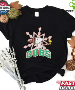 South Bend Cubs Snoopy and Woodstock Christmas shirt
