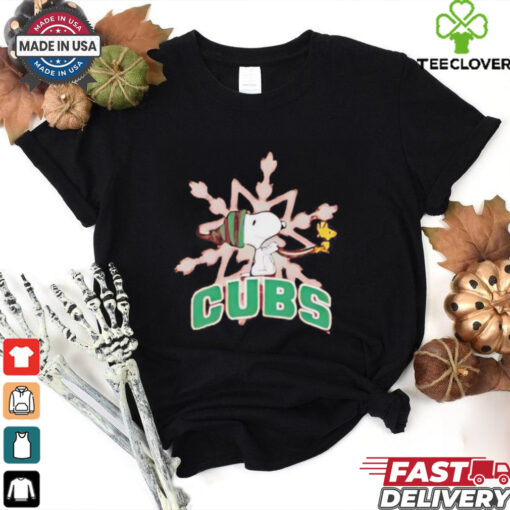 South Bend Cubs Snoopy and Woodstock Christmas shirt