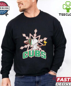South Bend Cubs Snoopy and Woodstock Christmas shirt