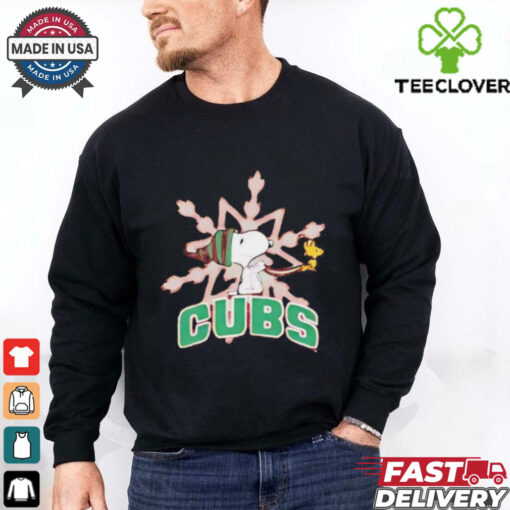 South Bend Cubs Snoopy and Woodstock Christmas shirt