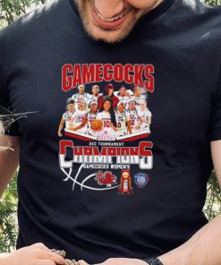 South Carolina Gamecocks 2024 SEC Tournament Champions women’s basketball signatures logo shirt