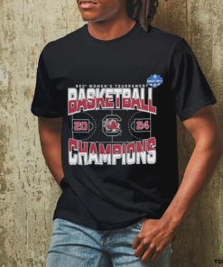 South Carolina Gamecocks 2024 SEC Women’s Basketball Conference Tournament Champions Three Pointer T Shirt