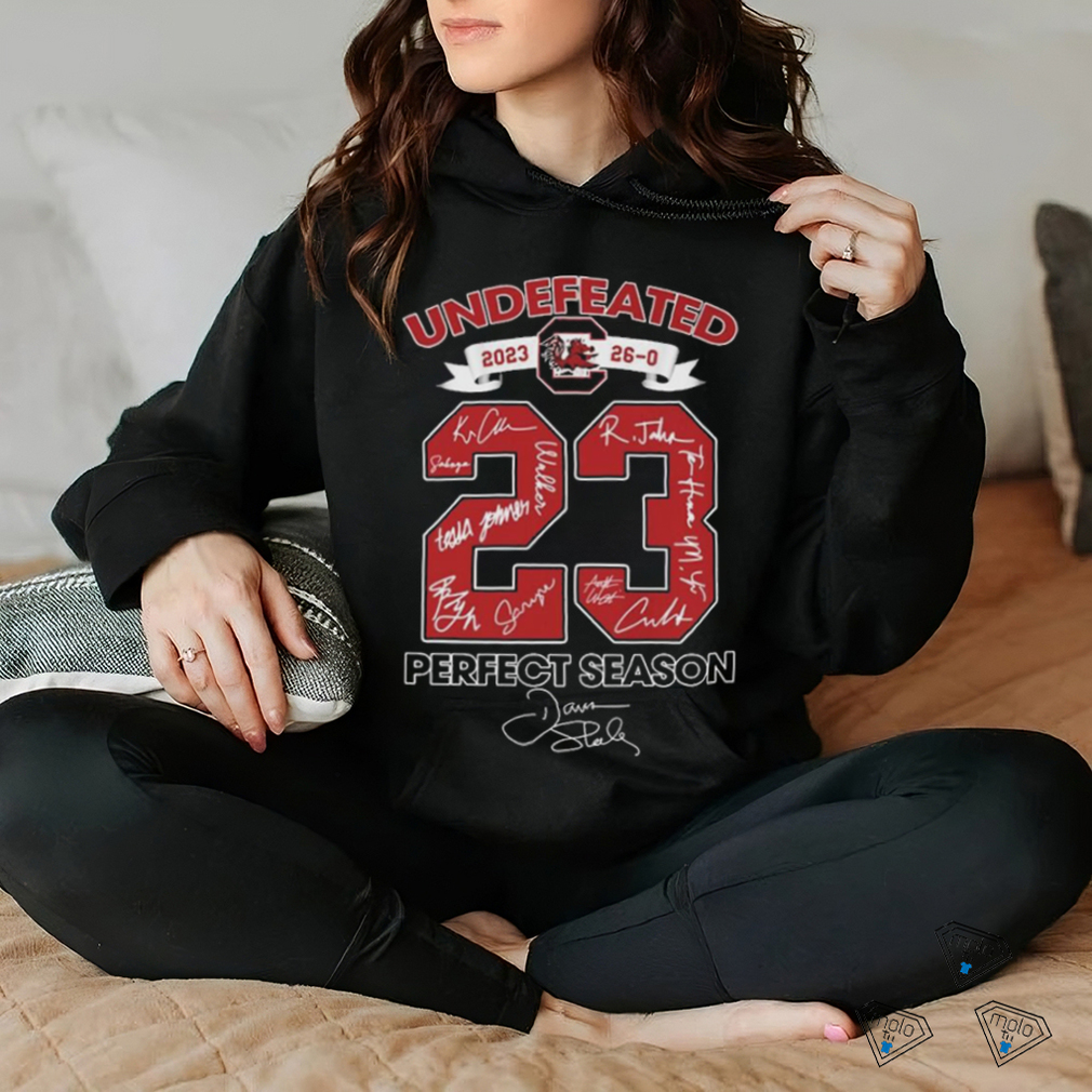 South Carolina Gamecocks 26 0 Undefeated 2023 2024 Perfect Season Signatures Shirt South Carolina Gamecocks 26 0 Undefeated 2023 2024 Perfect Season Signatures Shirt