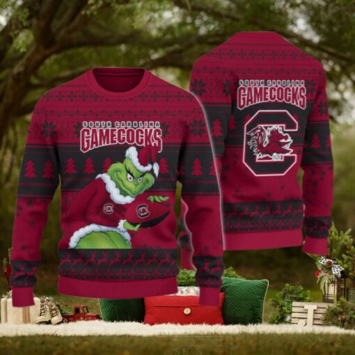 South Carolina Gamecocks Grinch Ugly Christmas Sweater