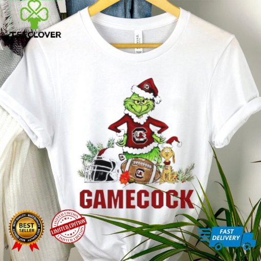 South Carolina Gamecocks Grinch and Max dog funny Christmas hoodie, sweater, longsleeve, shirt v-neck, t-shirt