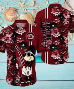 South Carolina Gamecocks Hawaiian Shirt Mickey Love Surfing Trending Summer Gift