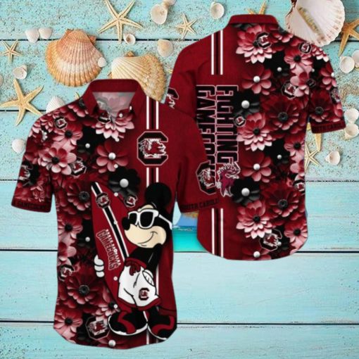 South Carolina Gamecocks Hawaiian Shirt Mickey Love Surfing Trending Summer Gift