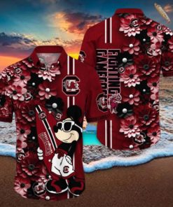 South Carolina Gamecocks Hawaiian Shirt Mickey Love Surfing Trending Summer Gift