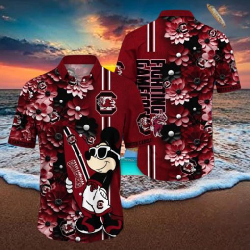 South Carolina Gamecocks Hawaiian Shirt Mickey Love Surfing Trending Summer Gift