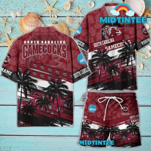 South Carolina Gamecocks NCAA Pattern Personalized Hawaiian Set