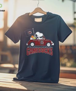 South Carolina Gamecocks Peanuts Snoopy Car Cartoon Sports Unisex T Shirt