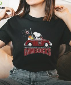 South Carolina Gamecocks Peanuts Snoopy Car Cartoon Sports Unisex T Shirt