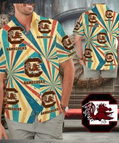South Carolina Gamecocks Retro Vintage Style Tropical Hawaiian Shirt