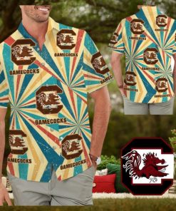 South Carolina Gamecocks Retro Vintage Style Tropical Hawaiian Shirt