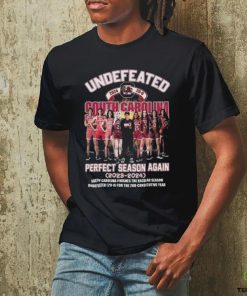 South Carolina Gamecocks Undefeated 2024 Perfect Season Again 2023 2024 South Carolina Finishes The Regular Season Signatures T Shirt