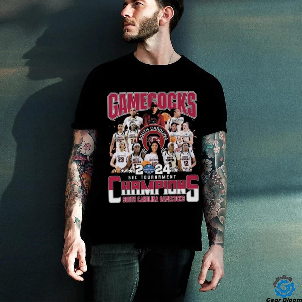 South Carolina Gamecocks Women’s Basketball Team 2024 Sec Tournament Champions Signatures T shirt South Carolina Gamecocks Women’s Basketball Team 2024 Sec Tournament Champions Signatures T shirt
