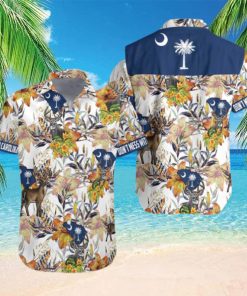 South Carolina White Tailed Deer And Yellow Jessamine Hawaiian Shirt