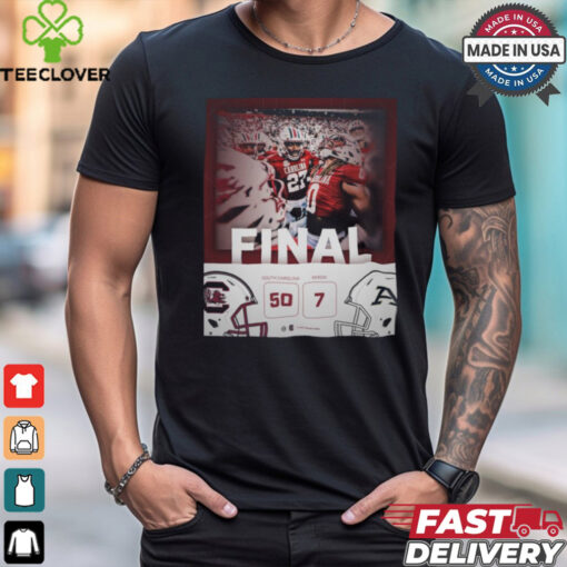 South Carolina Win 50 7 Akron Football 2024 Game Day Final Score Shirt