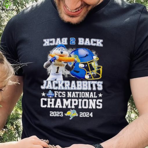 South Dakota State Jackrabbits back 2 back Jack the Jackrabbit FCS National Champions 2023 2024 shirt