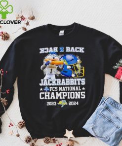 South Dakota State Jackrabbits back 2 back Jack the Jackrabbit FCS National Champions 2023 2024 shirt