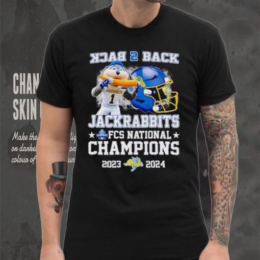 South Dakota State Jackrabbits back 2 back Jack the Jackrabbit FCS National Champions 2023 2024 shirt