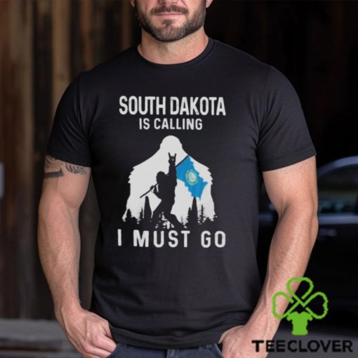 South Dakota is calling I must go Bigfoot flag hoodie, sweater, longsleeve, shirt v-neck, t-shirt