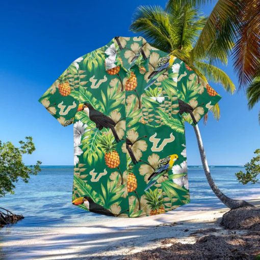 South Florida Bulls Floral Hawaiian Shirt