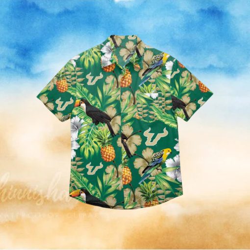 South Florida Bulls Floral Hawaiian Shirt