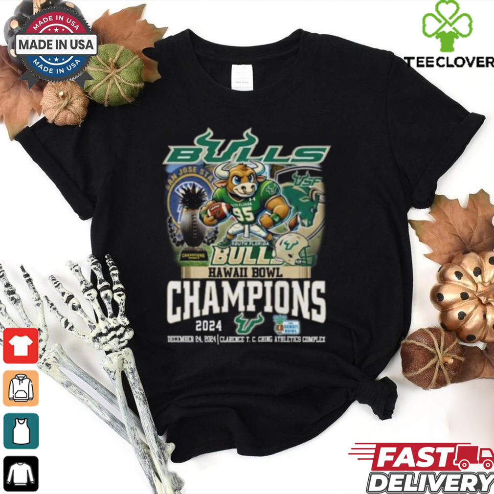 South Florida Bulls Football 2024 Hawaii Bowl Champions T Shirt South Florida Bulls Football 2024 Hawaii Bowl Champions T Shirt