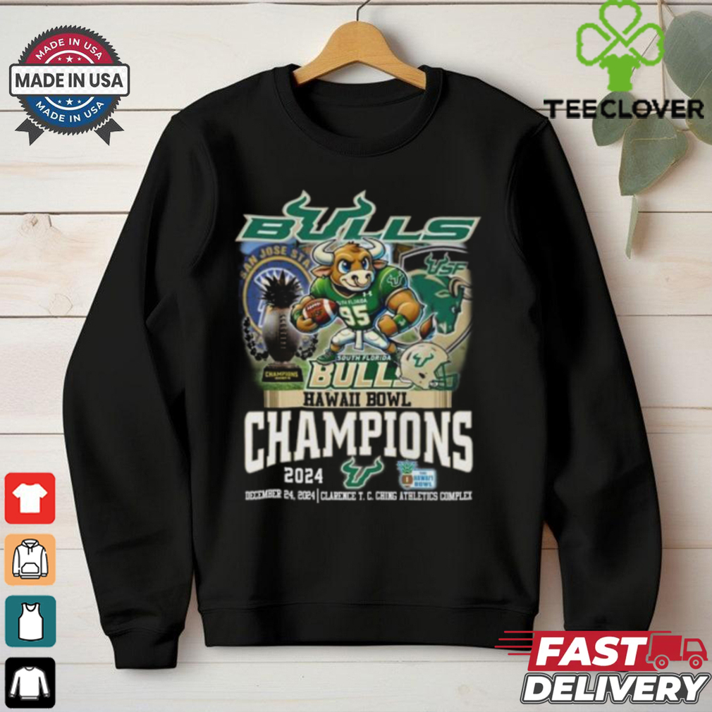 South Florida Bulls Football 2024 Hawaii Bowl Champions T Shirt South Florida Bulls Football 2024 Hawaii Bowl Champions T Shirt
