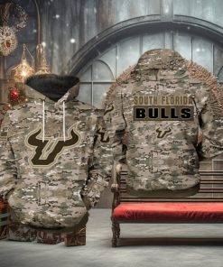 South Florida Bulls NCAA Camo Veteran 3D Printed Hoodie