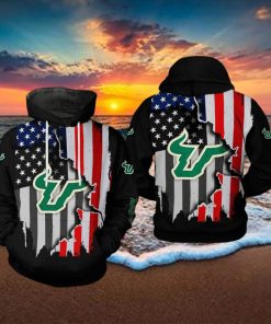 South Florida Bulls NCAA US Flag 3D Printed Hoodie