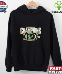 South Florida Football Hawaii Bowl Game Champions 2024 Logo Shirt, featuring the South Florida Bulls' logo alongside the Hawaii Bowl Game Champions graphic. Perfect for fans celebrating the Bulls' victory in the 2024 Hawaii Bowl.